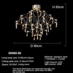 Fireworks Firefly Luxury Crystal Ceiling Chandelier Lustre Mooooi For Livingroom  Dining Room Full Of Stars Lamp Free Shipping