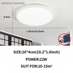 8/20inch Lamp 20w 72w Light Insectproof Dustproof Led Ceiling Lamp Round Simple Modern Ceilling Light For Balcony Room Bedroom
