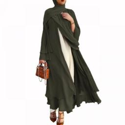 Muslim Loose Ethnic Style Long Robes Women Elegant Maxi Dresses Eid Dress Open Abaya Islamic Abaya Dress Abhaya Dress Muslim