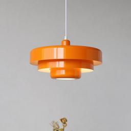 Medieval Retro Orange Pendant Lamp Dining Room Restaurant Home Decor LED Ceiling Chandelier Lighting For Cafe Bar Hanging Lights