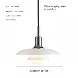 Gold Chrome Chandelier For Danish Designer Glass Pendant Light Dining Room  Kitchen Bedroom Nordic Haning Lamp