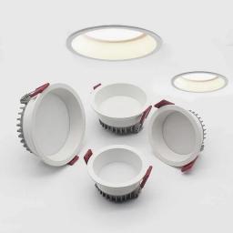 Recessed LED Downlight Anti-Glare Black/White Ceiling Light Bedroom Kitchen Indoor AC82-265V Aluminium Dimmable Spotlight
