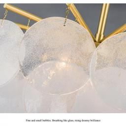 Nordic LED Chandelier Diamond Glasses Lustre Frosted Glass Hanging Lamps Luxury Living Bedroom Pendant Lighting Fixtures