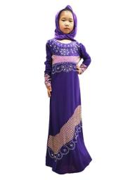 Muslim Dress Rayon Islamic Girl Clothing Arab Abaya With Scarf