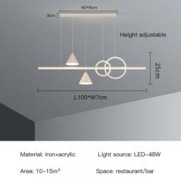 2023 LED Chandeliers For Dining Room Kitchen Bar Living Room Bedroom Black White Modern Indoor Lighting Ceiling Pendant Light
