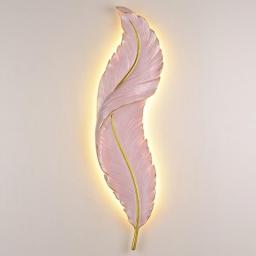 Modern LED Feather Wall Lamps Resin Lamp Bedroom Bedside Living Room Background Wall Hallway Home Decor Lustres Indoor Lighting