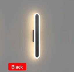 Modern Simple Acrylic Indoor Wall Lamp Bedroom Bedside Lamp Long Staircase Lamp Background Wall Lamp Gold/Black Lighting Fixture