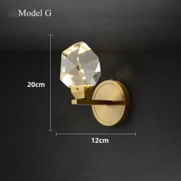 Modern Luxury Crystal LED Wall Light Fixtures Copper  Wall Sconce Lamp Decor Lights Home Bedside Aisle Entrance Indoor Lighting