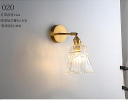 Vintage Brass Glass Wall Lamp Light Luxury And Simple Bedroom Creative Nordic Style American Style Lighting At The Bedside