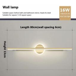 Modern LED Wall Lamp Luxury Golden Line Aluminum Sconces Used For Bathrooms Bedroom Living Rooms Study Lighting Luminaire Lustre