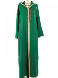 Ramadan Green Abaya Dubai Arabic Turkey Islam Muslim Long Dress Caftan Marocain Robe Femme Musulmane Kaftan Abayas For Women