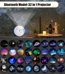 32 In 1 Galaxy Planetarium Projector Starry Sky Night Light With Bluetooth Music Star Projector LED Lamp For Kids Bedroom Decor