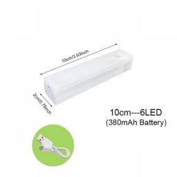 LED Night Light 20/30/40/60CM Motion Sensor Wireless USB Cabinet Night Light Wardrobe Lamp For Kitchen Cabinet Bedroom Wardrobe