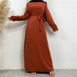 Ramadan 2023 Formal Long Dresses 13 Colors Simple Plain Nida Muslim Woman Abaya Eid