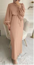 Elegant Muslim Dress For Women 2023 Spring Fashion Belted Maxi Dubai Abaya Party Solid Long  جلابيه نسائية