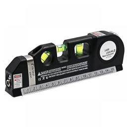 Laser Level Multipurpose Line Laser Leveler Tool Cross Line Lasers With 8FT 2.5M Standard Measure Tape And Metric Rulers