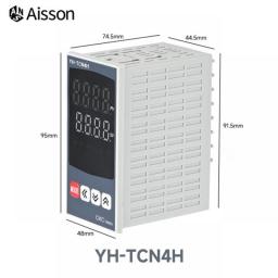 YH-TCN4 PID Dual Output SSR Relay Temperature Controller Digital Display Adjustment High Precision 100-240VAC 0-400℃ K/J/T/CU50