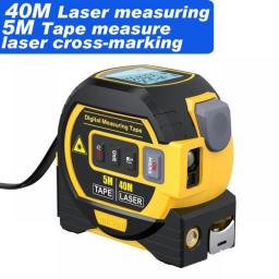 Laser Distance Meter Measuring Laser Tape Measure Digital Laser Rangefinder Digital Electronic Roulette Stainless 5m Tape Ruler