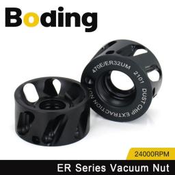 BODING Aluminum 24000rpm Spindle Dust Extractor Nut ER20UM ER25UM ER32UM ER40UM Dust Removal Dust Nut Adsorption Nut