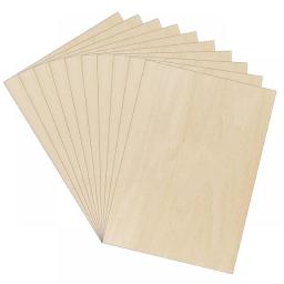 10 Piece Plywood Panels A3 Wooden Panel For DIY Woodworking, Laser Processing, Model Making 400 X 300 X 2 Mm