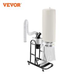 VEVOR 1.5HP Mobile Base Industrial Woodworking Vortex Cleaner Multifunction Cyclone Dust Collector 13Gal Dust Removal Facility