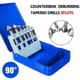 6Pc Chamfering Machine Woodworking Milling Cutter Countersink Hole Opener Set 6.3-20.5Mm Full-Grinding