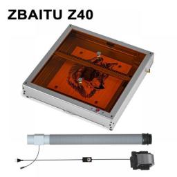 ZBAITU Z40 Laser Engraver Cutter Machines With Box Cover, Drawer, Pump, Smoke Filter, 20W/130W Higher Power Lazer