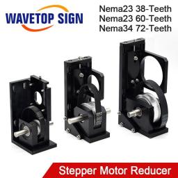 WaveTopSign Stepper Motor Reducer Y-axis Motor Base Nema23 38/60-Teeth Nema34 72-Teeth For Laser Cutting And Engraving Machine