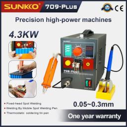 SUNKKO 709 Plus 4.3KW Spot Welding Machine For 18650 Battery Nickel Strip Welding Precision Pulse Spot Welder With Soldering Pen