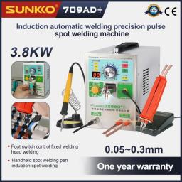 SUNKKO 709AD+ Spot Welding Machine 3.8kw Pulse  Induction Automatic Spot Welders 18650 Battery Pack Welding Nickel Strip 70B Pen