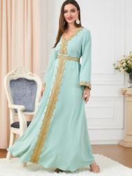 Arab Morocco Muslim Dress Abaya Women Embroidery Maxi Abayas Dubai Turkey Islam Kaftan Longue Musulmane Vestidos Largos 2022