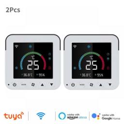 Tuya WiFi Thermostat Air Conditioner IR Temperature Humidity Infrared Controller USB Power LCD Touch Screen Google Home Alexa