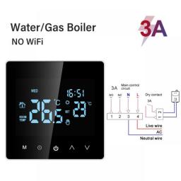 Tuya Smart Wifi Thermostat Electric Floor Heating Water/Gas Boiler Thermostat LCD Touch Temperature Control Google Home Alexa