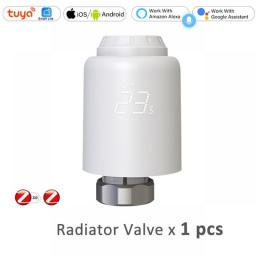 TRV ZigBee 3.0 Tuya Programmable Heating Radiator Actuator Smart Digital Thermostatic Valve With Thermostat Set Battery Control