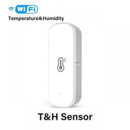 Aubess Tuya ZigBee/WiFi Temperature Humidity Sensor Home Connected Thermometer Compatible With Smart Life Alexa Google Assistant