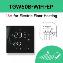 Beok Tuya Thermostat Wifi Gas Boiler Warm Floor Heating Temperature Controller Smart Thermoregulator Work With Alexa Google Home