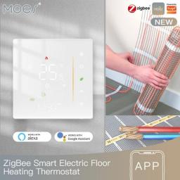 MOES WiFi Water/Electric Floor Heating Thermostat Zigbee Water Gas Boiler Temperature Control Tuya/Smart APP Alexa Google Voice