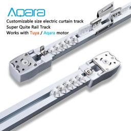 Aqara Curtains Track Electric Rod Cornice Rail For Smart Home Aqara Zigbee Motor Tuya Wifi Automatic Curtain Control System
