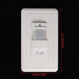 Smart PIR Motion Sensor Switch AC 85V - 230V Recessed Infrared Auto Control ON/Off Wall Switch Human Body Induction Detector