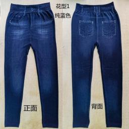 2022 New Women Elastic Jean Leggings Pants High Waist Slim Push Up Seamless Pencil Pants Denim Casual Pants