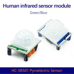HC-SR501 Human Body Infrared Sensing Module Pyroelectric Sensor Probe Green Blue Plate Optional Smart Human Body Sensors