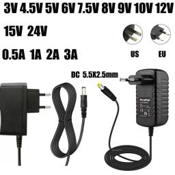 AC110-240V DC 5V 6V 8V 9V 10V 12V 15V 24V0.5A 1A 2A 3A Universal Power Adapter Supply Charger EU US For LED Strip Lights Camera