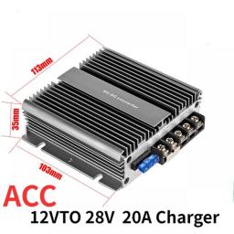 Charger 12V To 24V DC DC 10A-20A  Step Up Converter For  28V Lead Acid Battery And 29.2V Lipo Auxiliary Battery