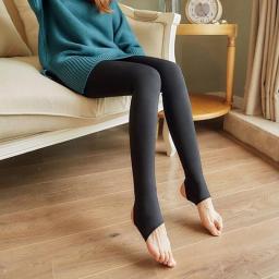 Winter Woman Pantyhose Translucent Wool Sock Pants Winter Stocking Fleece Lined Tights Thermal Pants Legging Fake Pantyhose