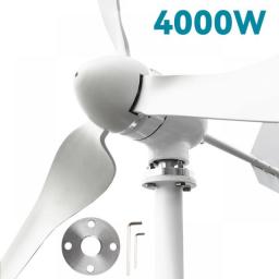 EU Windmills Generator Turbine Wind Power 4kw 6kw 12v 24v 48v 3blade With MPPT Hybrid Controller Off Grid System For PV Home Use