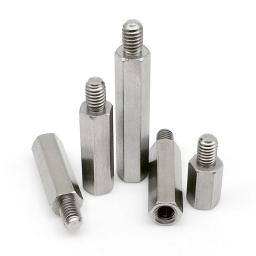 10pcs M3/M4*L+6 304 A2 Stainless Steel M-F Male-Female Coupling Connector Joint Tubular Hexagon Pillar Spacer Hex Standoff Bolt
