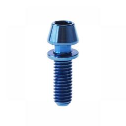 Xingxi Ti Titanium Bolts M5 / M6X16 18 20mm Conical Head Srews With Washer For Bicycle Stems Blue Black Rainbow Gold