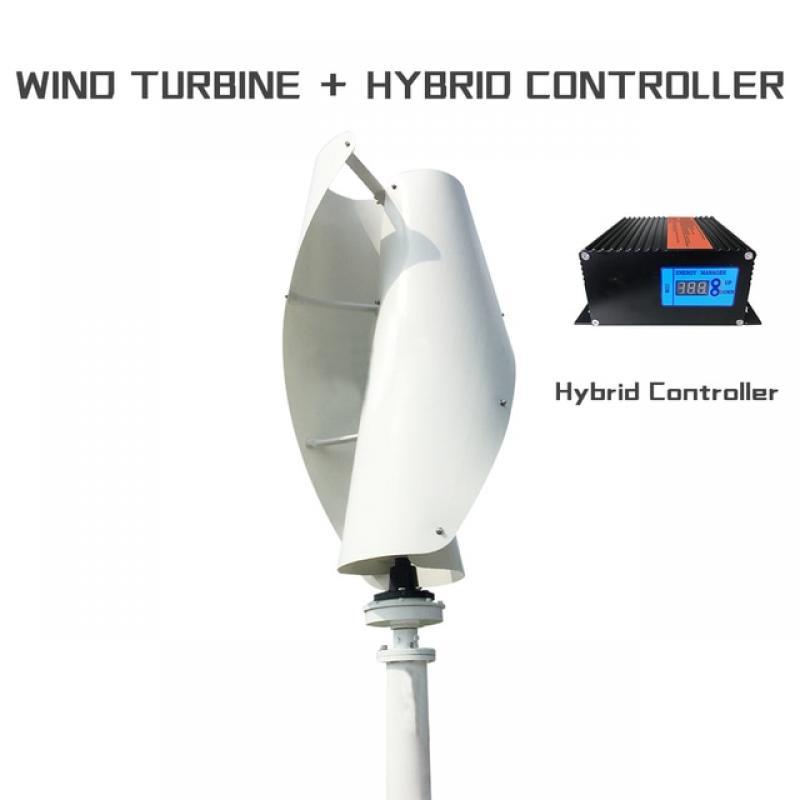 10000w Vertical Axis Wind Turbine Generator Alternative Energy 220v AC Output Household Complete Kit with Controller Inverter