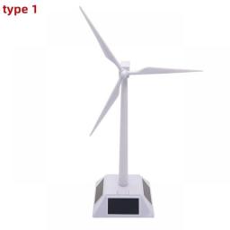 2 In 1 Solar Wind Generator Model Gift Exhibition Stand Windmill Educational Assembly Kit Desktop Decoration Power Generator