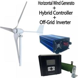 5KW 6KW 8KW 10KW Wind Turbine Complete Set 24V 48V 96V Free Energy Generators Wind With MPPT Controller Inverter Wind Generator